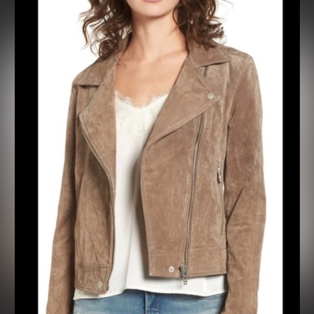 BLANK NYC brown suede leather jacket
